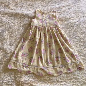 Vintage Laura Ashley Yellow Floral Spring Dress